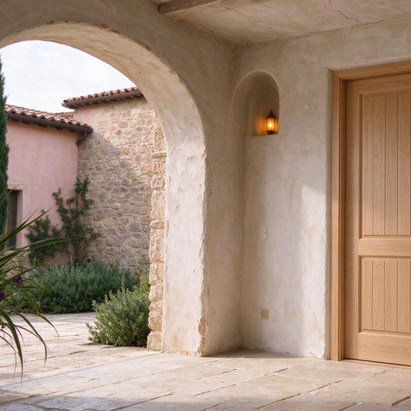 Arched Solid Wood Villa Door FD-S1080
