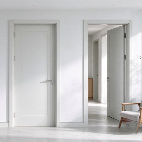 Puerta de madera blanca KD-S910