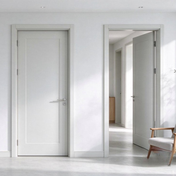 White Solid Wood Door KD-S910